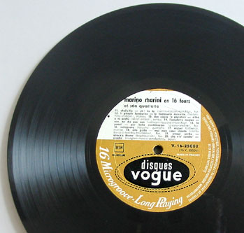 Divers formats de disques vinyles